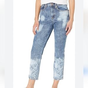 Ella Moss High Waist Straight Ankle Mom jean Acid Wash Size 26